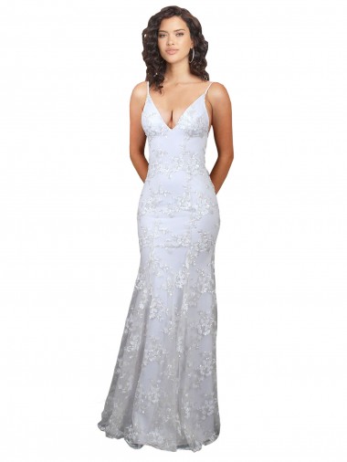 Affordable Sleeveless White Backless Mermaid V-Neck Formal Dress Canada