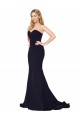 Sleeveless Dark Navy Mermaid Sweetheart Formal Dress