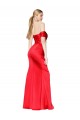 Sleeveless Red Mermaid Off the Shoulder Formal Dresses
