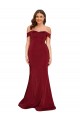 Sleeveless Burgundy Mermaid Off the Shoulder Formal Plus Size Formal Dress
