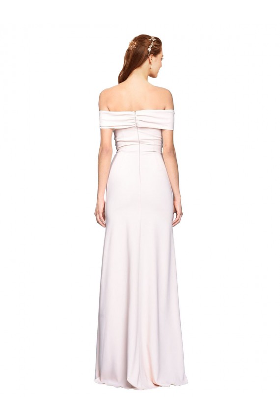 Sleeveless White Mermaid Off the Shoulder Formal Dress