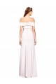 Sleeveless White Mermaid Off the Shoulder Formal Dress
