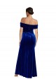 Sleeveless Royal Blue Mermaid Off the Shoulder Formal Gowns