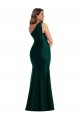 Sleeveless Ever Green Mermaid One Shoulder Formal Plus Size Formal Dress