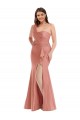 Sleeveless Georgia Peach Mermaid One Shoulder Black Tie Plus Size Formal Dress