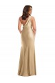 Sleeveless Soft Gold Mermaid One Shoulder Formal Plus Size Formal Dress