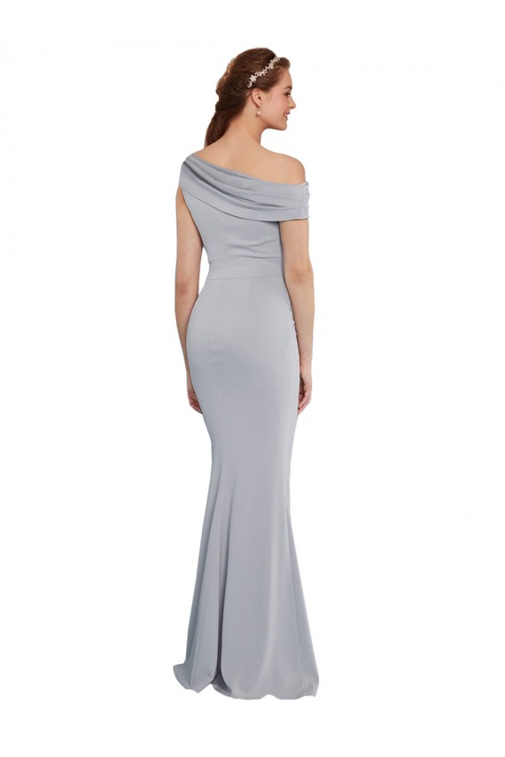 Sleeveless Grey Mermaid One Shoulder Formal Dress