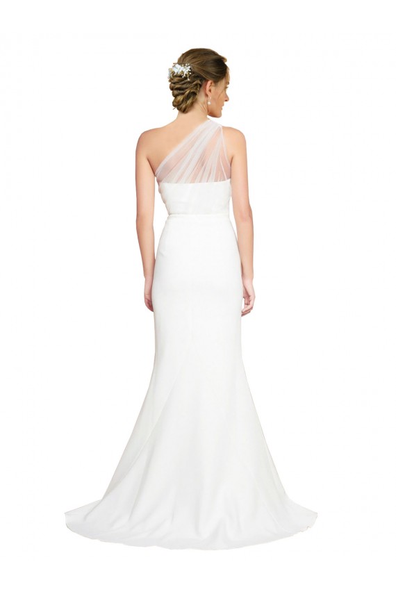 Sleeveless Ivory Mermaid One Shoulder Formal Dress