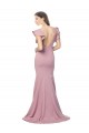 Flutter Sleeves Dusty Pink Low Back Mermaid Round Neck Formal Dress