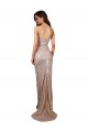 Sleeveless Champagne Low Back Mermaid Scoop Neck Formal Dress