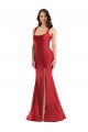 Sleeveless Red Mermaid Square Neck Formal Plus Size Formal Dress