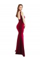 Sleeveless Burgundy Mermaid Square Neck Formal Dress