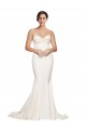 Sleeveless Ivory Low Back Mermaid Cowl Neck Formal Dress