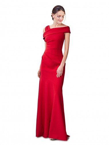 Affordable Sleeveless Red Mermaid Formal Dress Canada