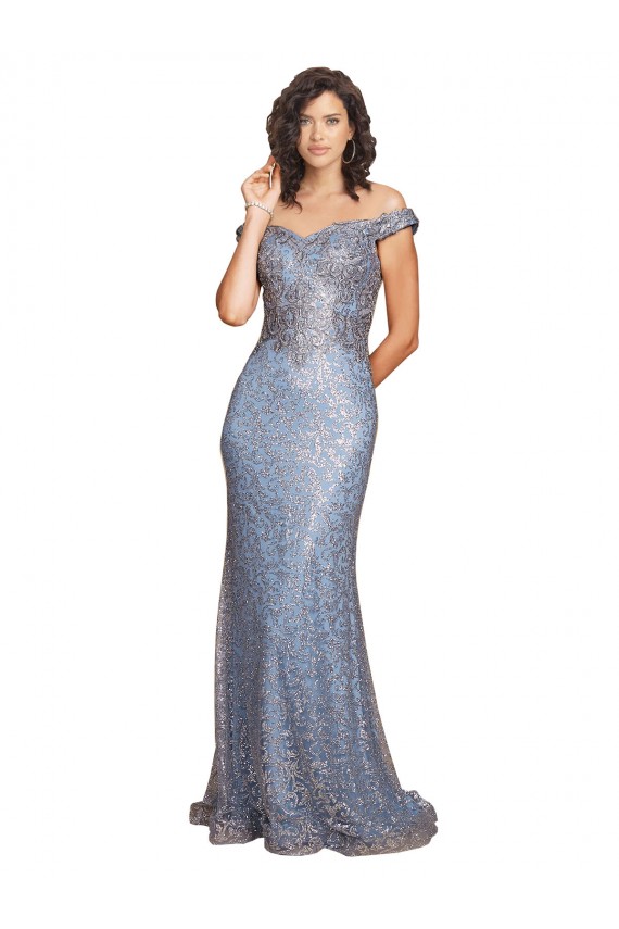 Sleeveless Mermaid Off the Shoulder Formal Dress