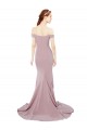 Sleeveless Dusty Pink Mermaid Off the Shoulder Formal Gowns