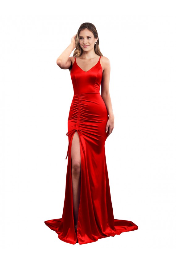 Sleeveless Red Low Back Mermaid Sweetheart Formal Dress