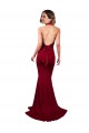 Sleeveless Burgundy Open Back Mermaid Halter Neck Formal Dress