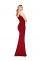 Sleeveless Burgundy V-Back Mermaid High Neck Formal Dress