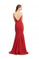 Sleeveless Red Open Back Mermaid Spaghetti Straps Formal Dress