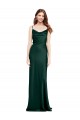 Sleeveless Hunter V-Back Sheath Cowl Neck Black Tie Formal Dress