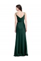 Sleeveless Hunter V-Back Sheath Cowl Neck Black Tie Formal Dress