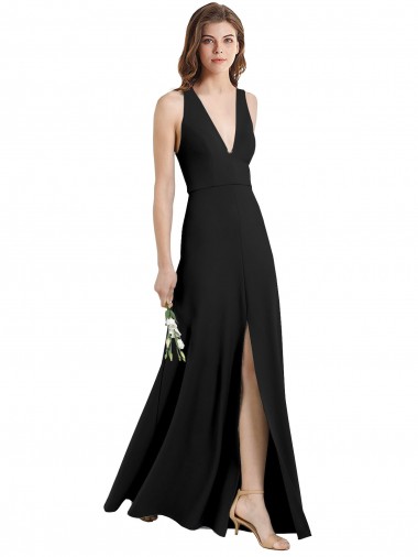 Affordable Sleeveless Black Sheath Halter Neck Formal Dress Canada