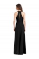 Sleeveless Black Sheath Halter Neck Formal Dress