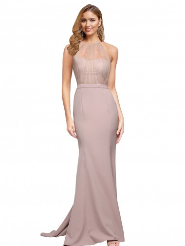 Affordable Sleeveless Dusty Pink Sheath Sweetheart Formal Dress Canada