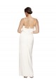 Sleeveless Ivory Low Back Sheath Halter Neck Formal Dress