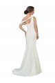 Sleeveless Ivory Sheath Stretch Crepe One Shoulder Formal Dress