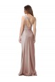 Sleeveless Dusty Pink Open Back Sheath One Shoulder Formal Dress