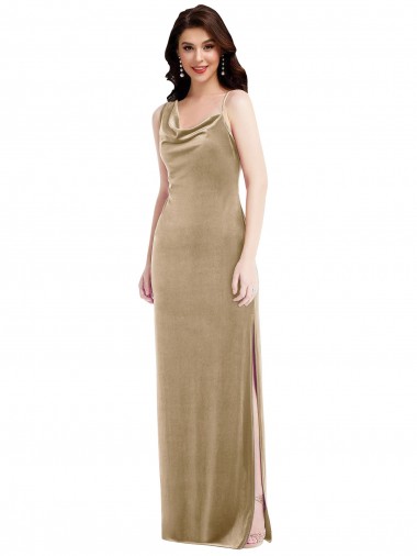 Affordable Sleeveless Champagne Sheath One Shoulder Black Tie Formal Dress Canada