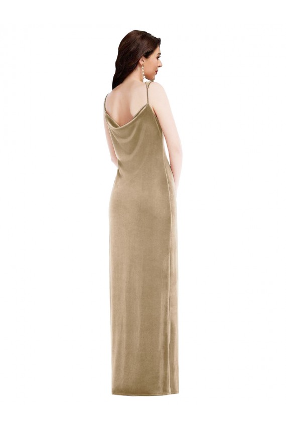 Sleeveless Champagne Sheath One Shoulder Black Tie Formal Dress