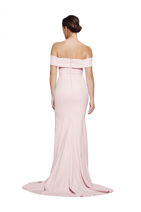 Sleeveless Pink Low Back Sheath Square Neck Formal Dress