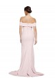 Sleeveless Pink Low Back Sheath Square Neck Formal Dress