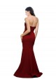 Sleeveless Burgundy Low Back Sheath Sweetheart Formal Gowns