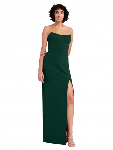 Affordable Sleeveless Midnight Green Low Back Sheath Scoop Neck Formal Dress Canada