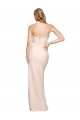 Sleeveless Nude Low Back Sheath Strapless Formal Dress