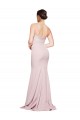 Sleeveless Mauve Low Back Sheath Strapless Formal Dress