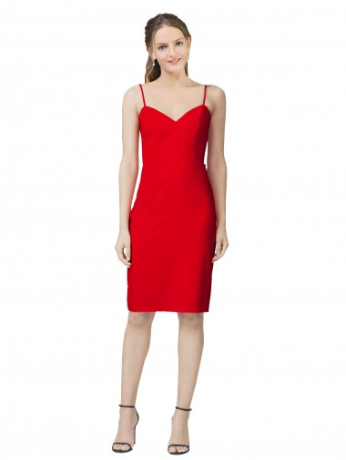 Affordable Sleeveless Red Sheath Sweetheart Formal Dress Canada