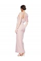 Sleeveless Pink Low Back Sheath One Shoulder Formal Dress