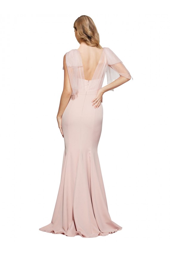 Sleeveless Mauve Low Back Sheath Sweetheart Formal Dress