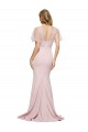 Short Sleeves Mauve Low Back Sheath One Shoulder Formal Dress