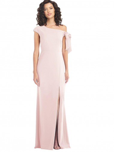 Affordable Cap Sleeves Pink Trumpet Off the Shoulder Formal Dress Canada