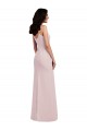 Sleeveless V-Back Trumpet Spaghetti Straps Formal Dress