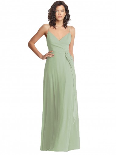 Affordable Sleeveless Smoke Green Trumpet Spaghetti Straps Formal Dress Canada