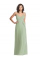 Sleeveless Smoke Green Trumpet Spaghetti Straps Formal Dress