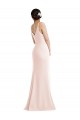 Sleeveless Pink V-Back Trumpet V-Neck Formal Dress