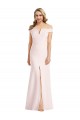 Sleeveless Pink Trumpet Off the Shoulder Formal Dress